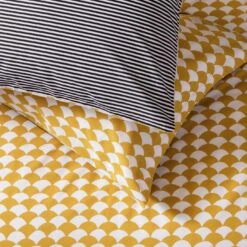 Habitat Cotton Scallop Yellow Reversible Bedding Set -Double 14 Habitat Cotton Scallop Yellow Reversible Bedding Set -Double -Bedding Promotion Store 9377428 R Z003A