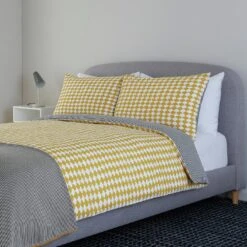 Habitat Cotton Scallop Yellow Reversible Bedding Set -Double 16 Habitat Cotton Scallop Yellow Reversible Bedding Set -Double -Bedding Promotion Store 9377428 R Z005A