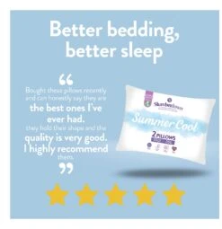 Slumberdown Summer Cool Medium Support Pillow - 2 Pack 14 Slumberdown Summer Cool Medium Support Pillow - 2 Pack -Bedding Promotion Store 9378757 R Z003A