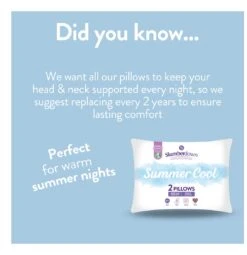 Slumberdown Summer Cool Medium Support Pillow - 2 Pack 15 Slumberdown Summer Cool Medium Support Pillow - 2 Pack -Bedding Promotion Store 9378757 R Z004A