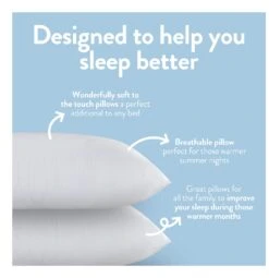 Slumberdown Summer Cool Medium Support Pillow - 2 Pack 16 Slumberdown Summer Cool Medium Support Pillow - 2 Pack -Bedding Promotion Store 9378757 R Z005A