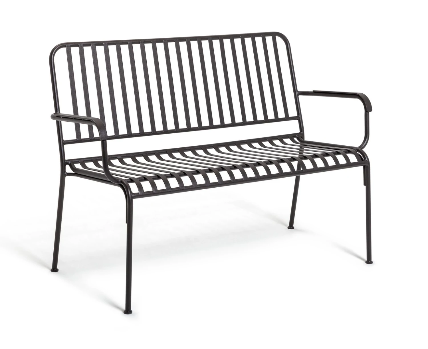 Habitat Indu 2 Seater Metal Bench - Black 3 Habitat Indu 2 Seater Metal Bench - Black