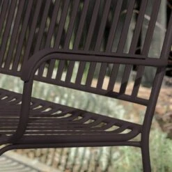 Habitat Indu 2 Seater Metal Bench - Black 12 Habitat Indu 2 Seater Metal Bench - Black -Bedding Promotion Store 9380116 R Z004A