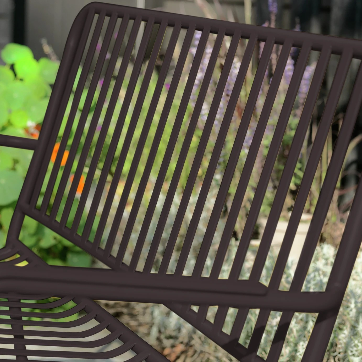 Habitat Indu 2 Seater Metal Bench - Black 8 Habitat Indu 2 Seater Metal Bench - Black - Image 6