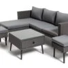 Habitat 5 Seater Rattan Effect Garden Corner Sofa Set - Grey -Bedding Promotion Store 9397673 R Z001A
