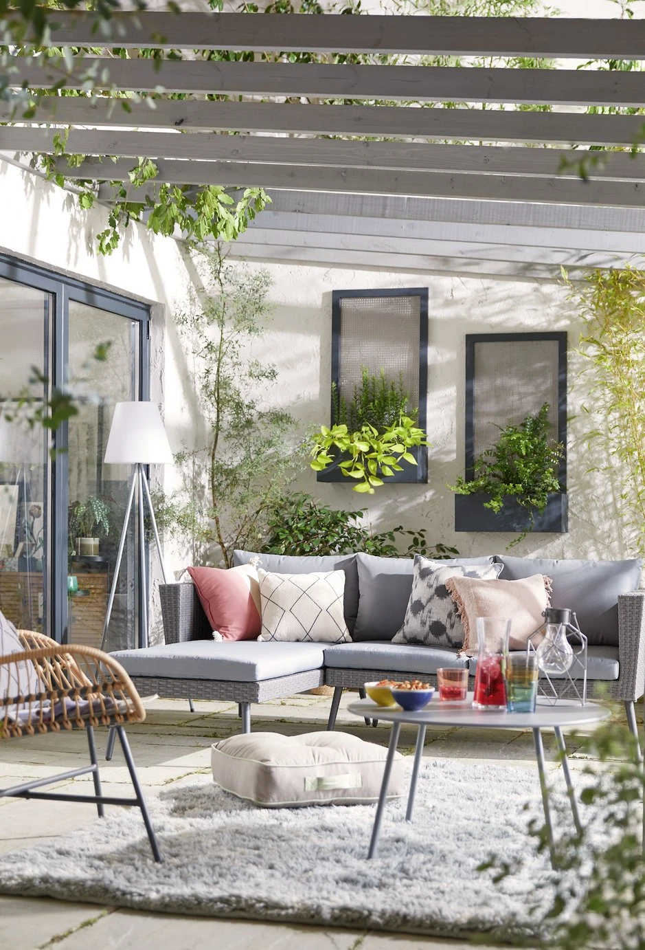 Habitat 5 Seater Rattan Effect Garden Corner Sofa Set - Grey 18 Habitat 5 Seater Rattan Effect Garden Corner Sofa Set - Grey - Image 16