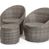 Habitat 2 Seater Wicker Garden Barrel Bistro Set - Grey -Bedding Promotion Store 9401088 R Z001A