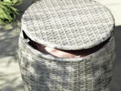 Habitat 2 Seater Wicker Garden Barrel Bistro Set - Grey -Bedding Promotion Store 9401088 R Z004C