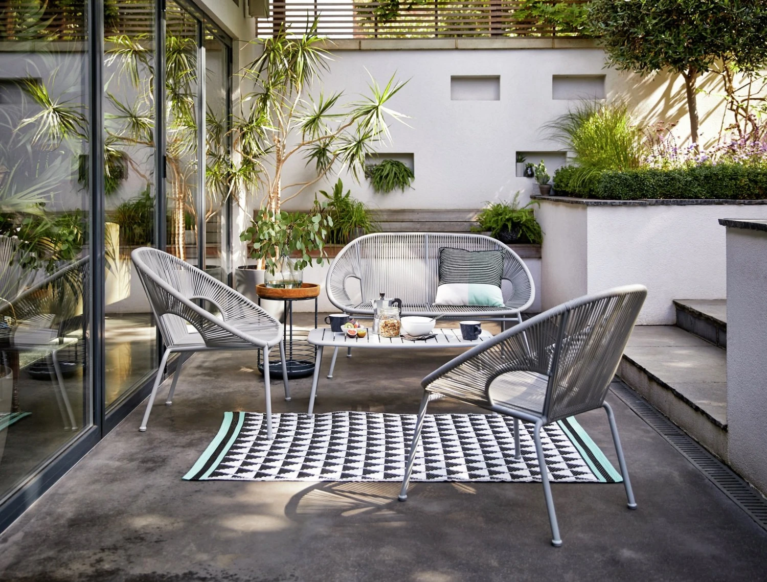 Habitat Nordic Spring 4 Seater Patio Set - Grey 4 Habitat Nordic Spring 4 Seater Patio Set - Grey - Image 2