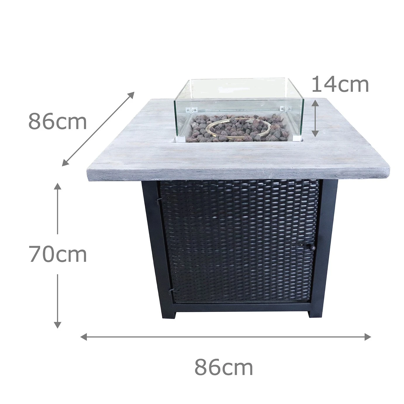 Teamson Home HF34501BA UK Gas Fire Pit With Cover 5 Teamson Home HF34501BA UK Gas Fire Pit With Cover - Image 3