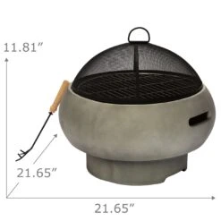 Teamson Home HR17501AB Wood Burning Fire Pit 15 Teamson Home HR17501AB Wood Burning Fire Pit -Bedding Promotion Store 9410598 R Z004A