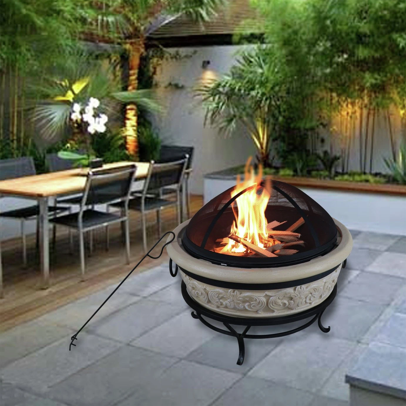 Teamson Home HR26303AA S Wood Burning Fire Pit 4 Teamson Home HR26303AA S Wood Burning Fire Pit - Image 2