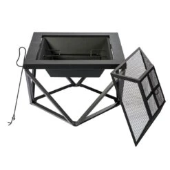 Teamson Home PT-FW0002 Wood Burning Fire Pit With Cover -Bedding Promotion Store 9410804 R Z006A
