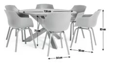 Habitat Aegaen 6 Seater Metal Patio Set - Grey 19 Habitat Aegaen 6 Seater Metal Patio Set - Grey -Bedding Promotion Store 9417515 R E001