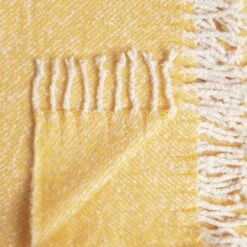 Habitat Country Hideaway Woven Throw - Mustard - 125X150cm -Bedding Promotion Store 9422177 R Z002A