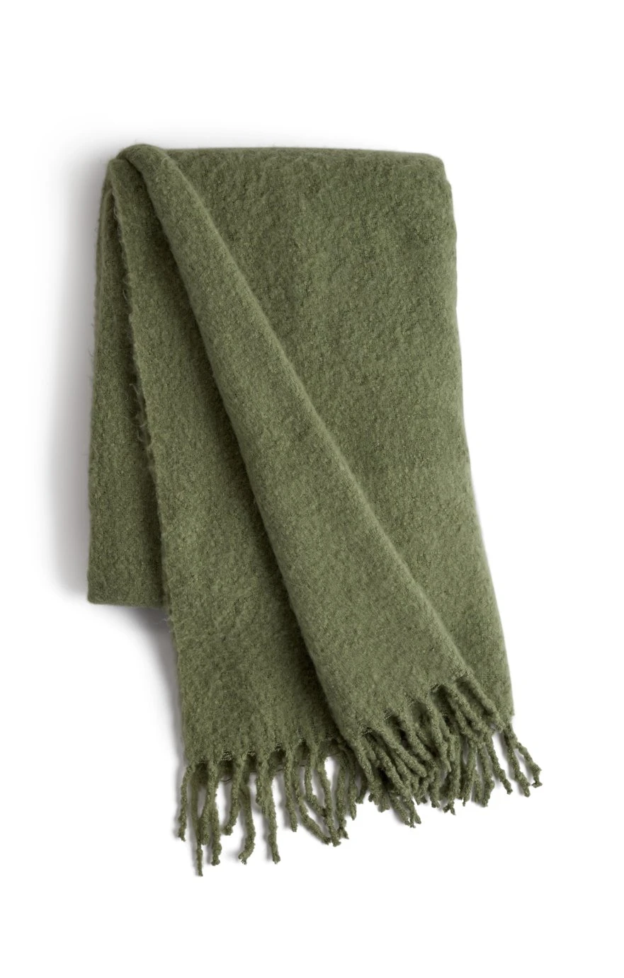 Habitat Faux Mohair Throw - Sage Green - 125x150cm 3 Habitat Faux Mohair Throw - Sage Green - 125x150cm