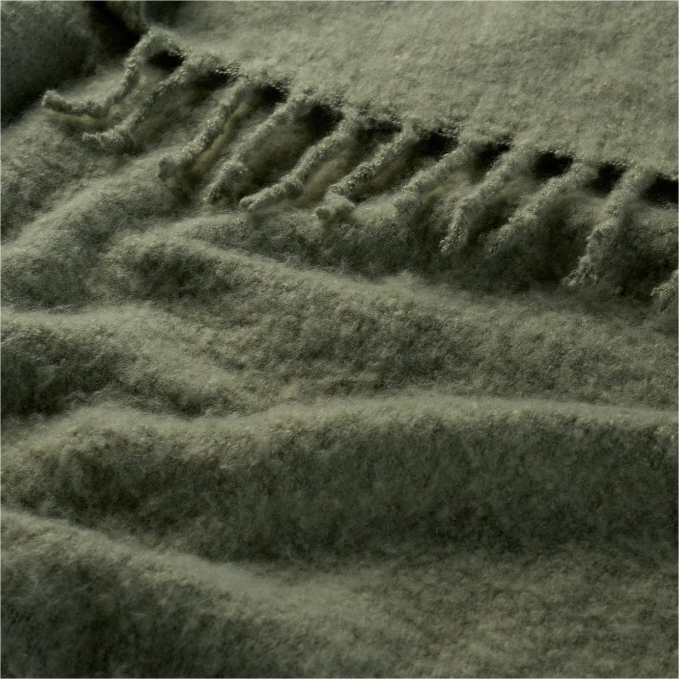 Habitat Faux Mohair Throw - Sage Green - 125x150cm 5 Habitat Faux Mohair Throw - Sage Green - 125x150cm - Image 3