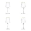 Habitat Gold Rim Set Of 4 Wine Glasses 2 Habitat Gold Rim Set Of 4 Wine Glasses -Bedding Promotion Store 9442528 R Z001A