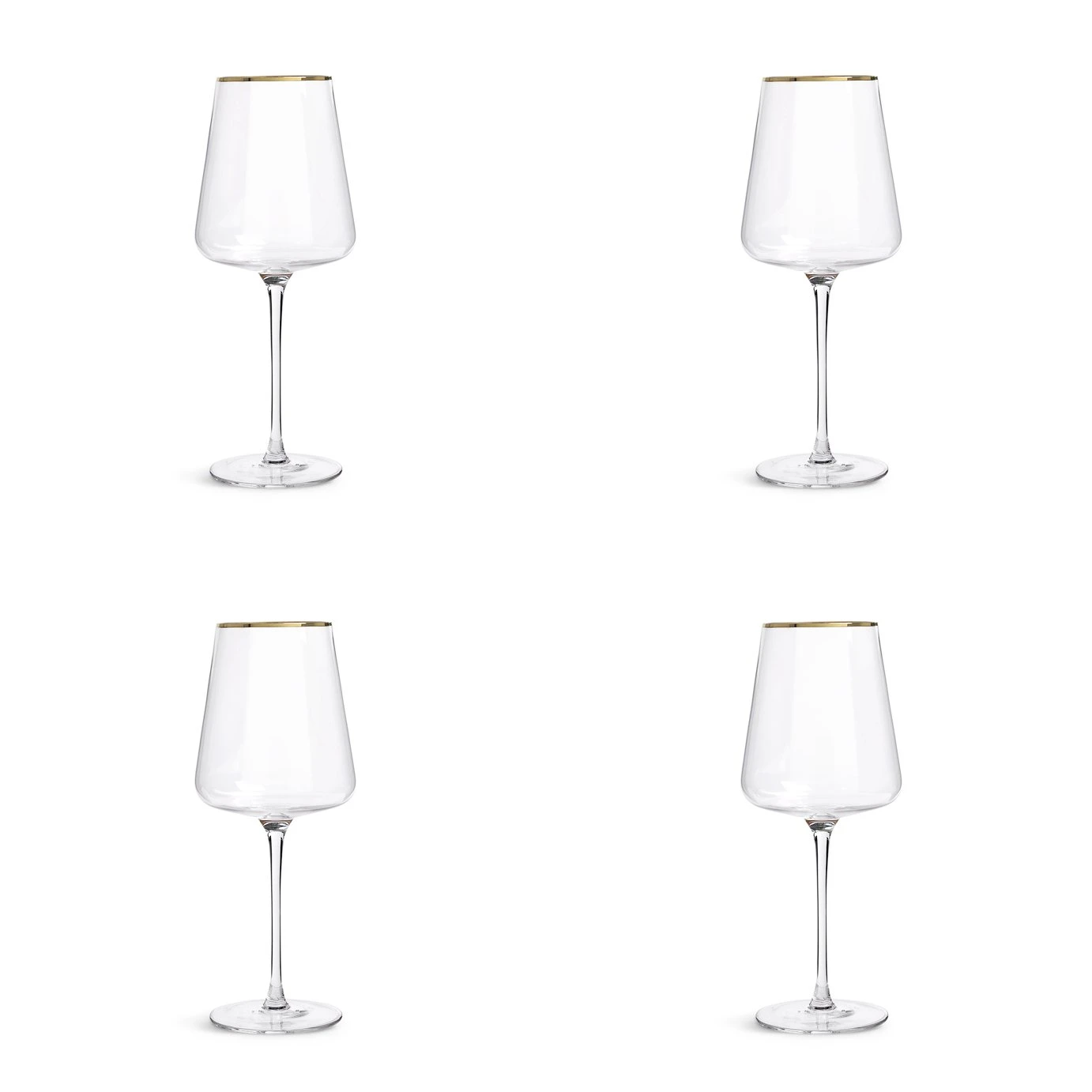 Habitat Gold Rim Set Of 4 Wine Glasses 3 Habitat Gold Rim Set Of 4 Wine Glasses