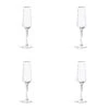Habitat Gold Rim Set Of 4 Prosecco Flute - Clear -Bedding Promotion Store 9442542 R Z001A
