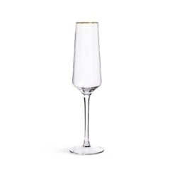 Habitat Gold Rim Set Of 4 Prosecco Flute - Clear 9 Habitat Gold Rim Set Of 4 Prosecco Flute - Clear -Bedding Promotion Store 9442542 R Z002A