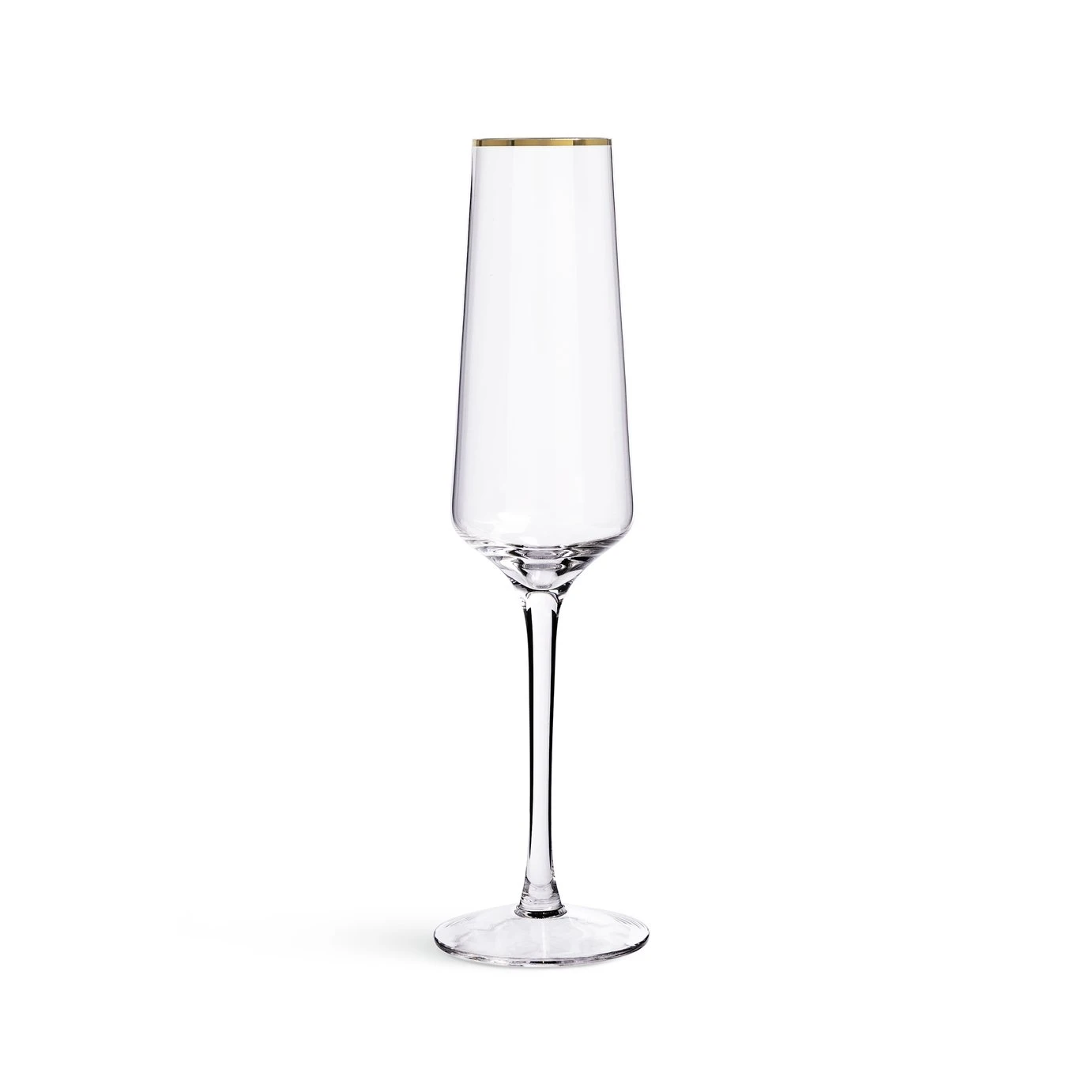 Habitat Gold Rim Set Of 4 Prosecco Flute - Clear 5 Habitat Gold Rim Set Of 4 Prosecco Flute - Clear - Image 3