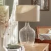 Habitat Abas Glass Table Lamp - Clear & Cream 1 Habitat Abas Glass Table Lamp - Clear & Cream -Bedding Promotion Store 9489732 R Z001A