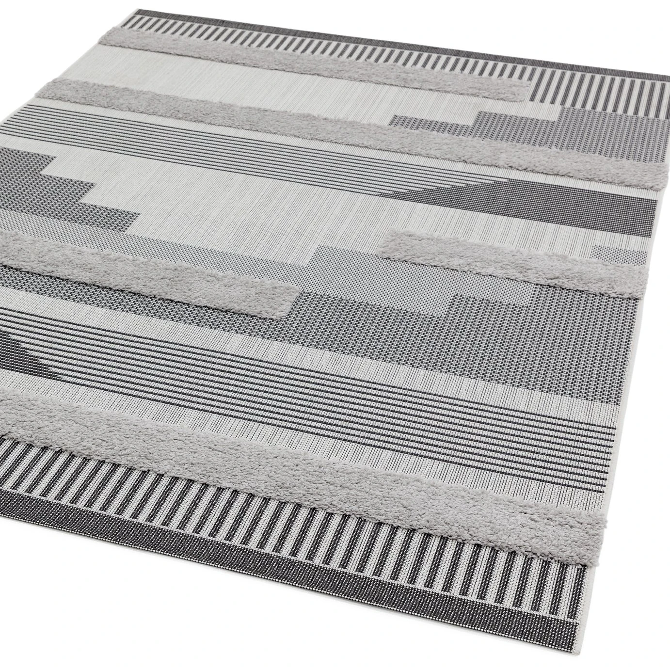 Asiatic Monty In And Outdoor Rug - 120x170cm - Black & Grey 5 Asiatic Monty In And Outdoor Rug - 120x170cm - Black & Grey - Image 3