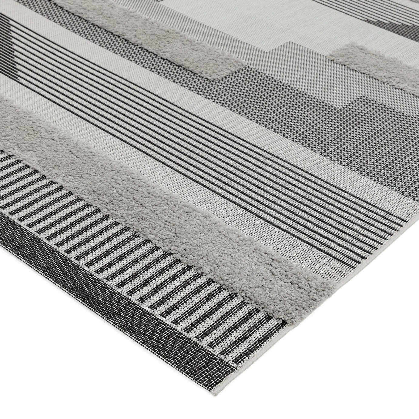 Asiatic Monty In And Outdoor Rug - 120x170cm - Black & Grey 6 Asiatic Monty In And Outdoor Rug - 120x170cm - Black & Grey - Image 4