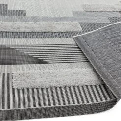 Asiatic Monty In And Outdoor Rug - 120x170cm - Black & Grey 12 Asiatic Monty In And Outdoor Rug - 120x170cm - Black & Grey -Bedding Promotion Store 9497535 R Z005A
