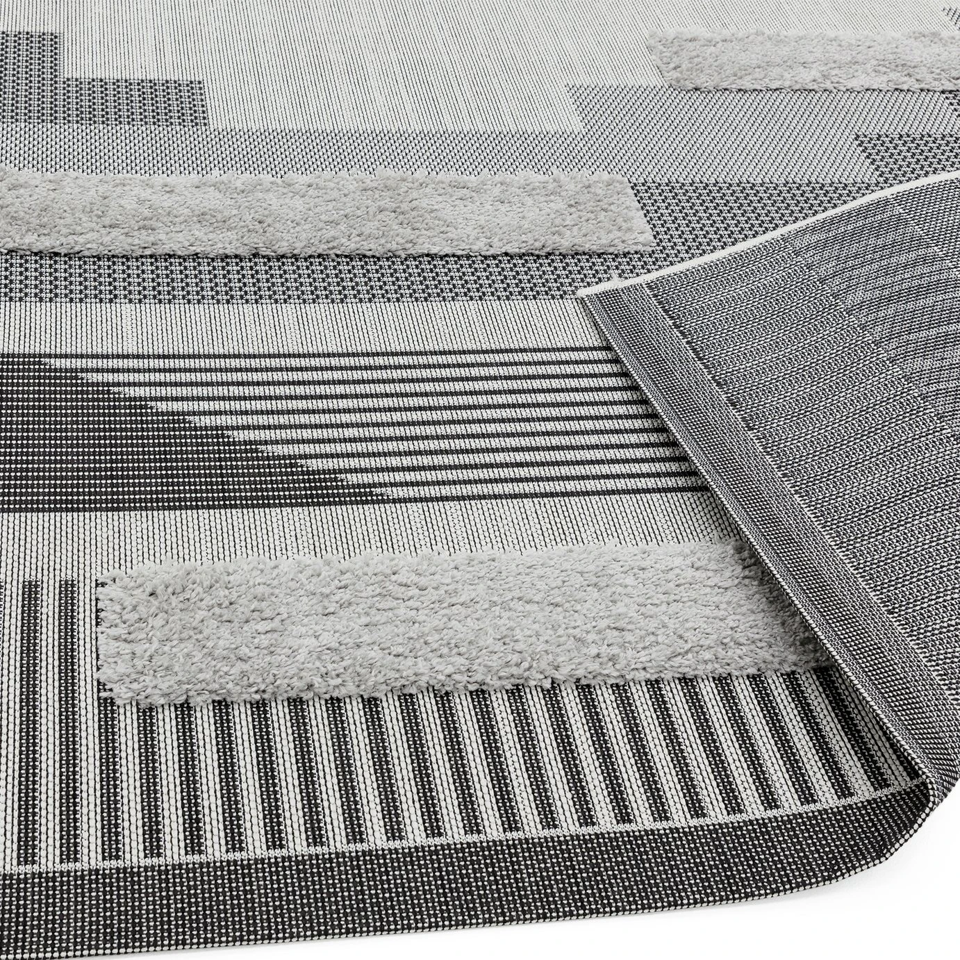 Asiatic Monty In And Outdoor Rug - 120x170cm - Black & Grey 7 Asiatic Monty In And Outdoor Rug - 120x170cm - Black & Grey - Image 5