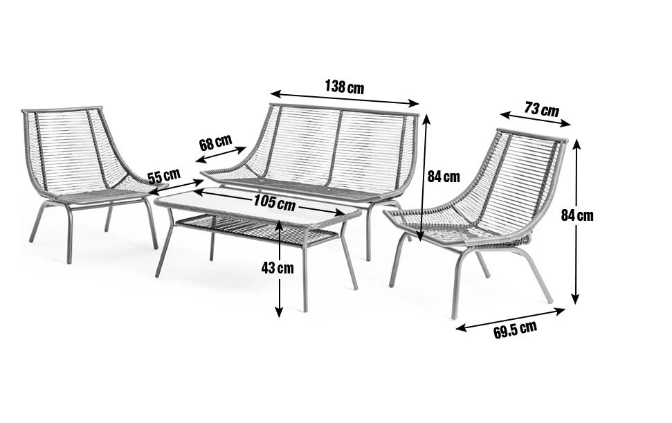 Habitat Venus Sofa Set - Grey 5 Habitat Venus Sofa Set - Grey - Image 3