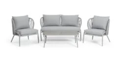 Habitat Riya 4 Seater Cane Effect Garden Sofa Set-Light Grey 15 Habitat Riya 4 Seater Cane Effect Garden Sofa Set-Light Grey -Bedding Promotion Store 9505197 R Z002A