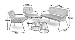 Habitat Noah 4 Seater Metal Garden Sofa Set - Black & Oak 18 Habitat Noah 4 Seater Metal Garden Sofa Set - Black & Oak -Bedding Promotion Store 9507092 R E001