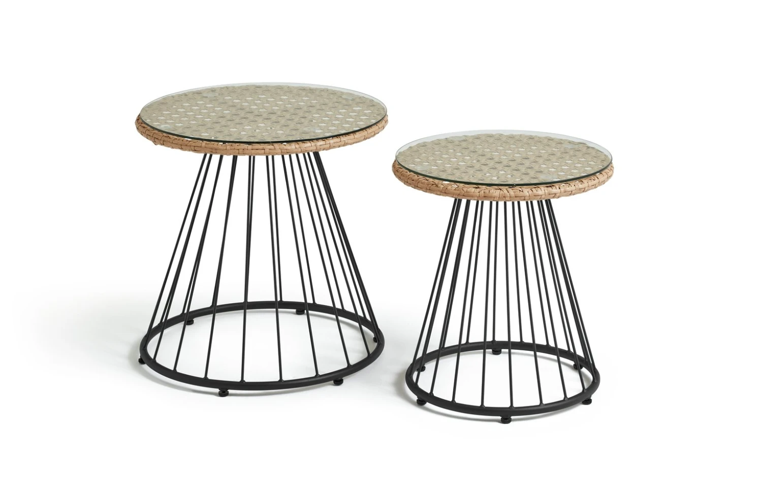 Habitat Noah 4 Seater Metal Garden Sofa Set - Black & Oak 6 Habitat Noah 4 Seater Metal Garden Sofa Set - Black & Oak - Image 4