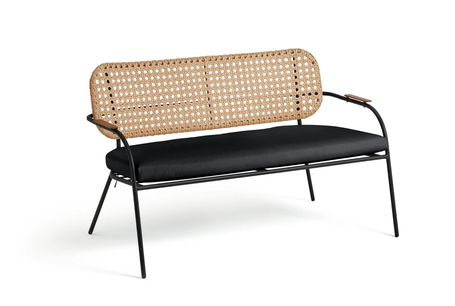 Habitat Noah 4 Seater Metal Garden Sofa Set - Black & Oak 7 Habitat Noah 4 Seater Metal Garden Sofa Set - Black & Oak - Image 5