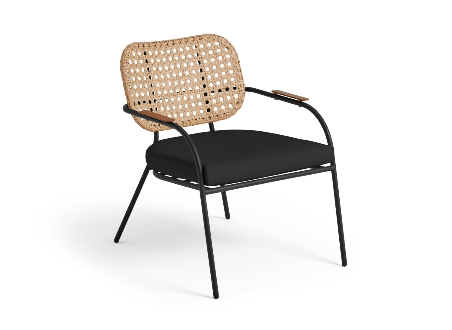 Habitat Noah 4 Seater Metal Garden Sofa Set - Black & Oak 8 Habitat Noah 4 Seater Metal Garden Sofa Set - Black & Oak - Image 6