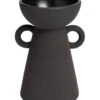 Habitat Large Ceramic Vase With Handles - Black