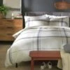 Habitat Cotton Yarn Dye Check Cream Bedding Set - Double -Bedding Promotion Store 9511655 R Z001A