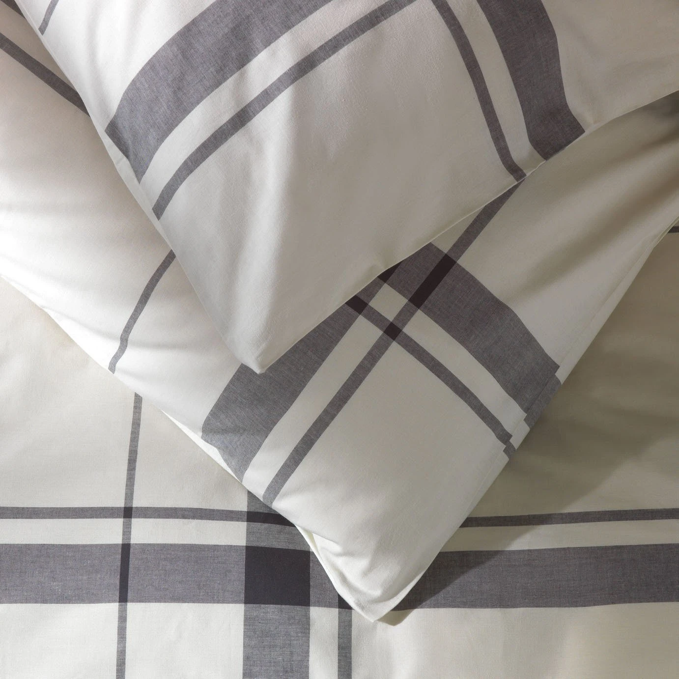 Habitat Cotton Yarn Dye Check Cream Bedding Set - Double 6 Habitat Cotton Yarn Dye Check Cream Bedding Set - Double - Image 4