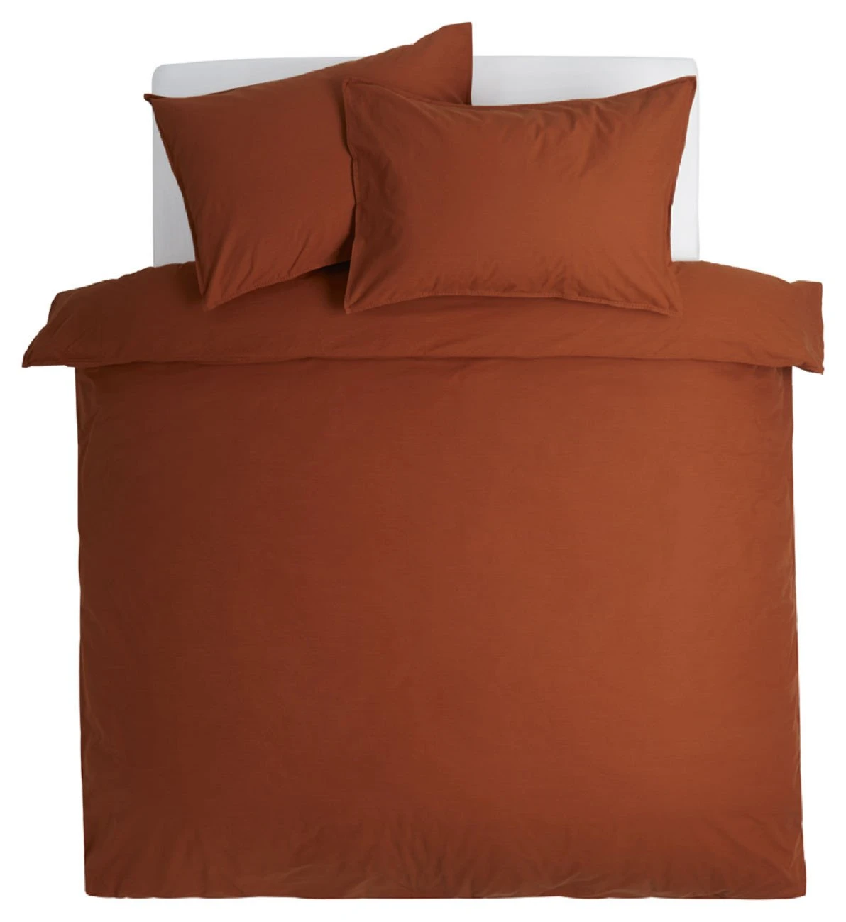 Habitat Cotton Linen Plain Rust Bedding Set - Double 5 Habitat Cotton Linen Plain Rust Bedding Set - Double - Image 3
