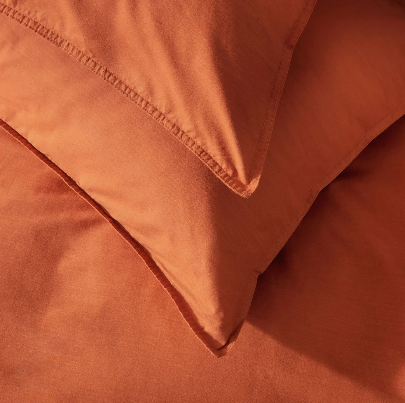 Habitat Cotton Linen Plain Rust Bedding Set - Double 6 Habitat Cotton Linen Plain Rust Bedding Set - Double - Image 4