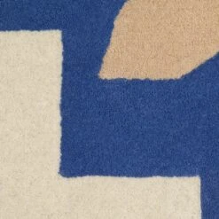 Habitat Arch Palm Wool Rug - Cream & Blue - 120x170cm -Bedding Promotion Store 9516344 R B001