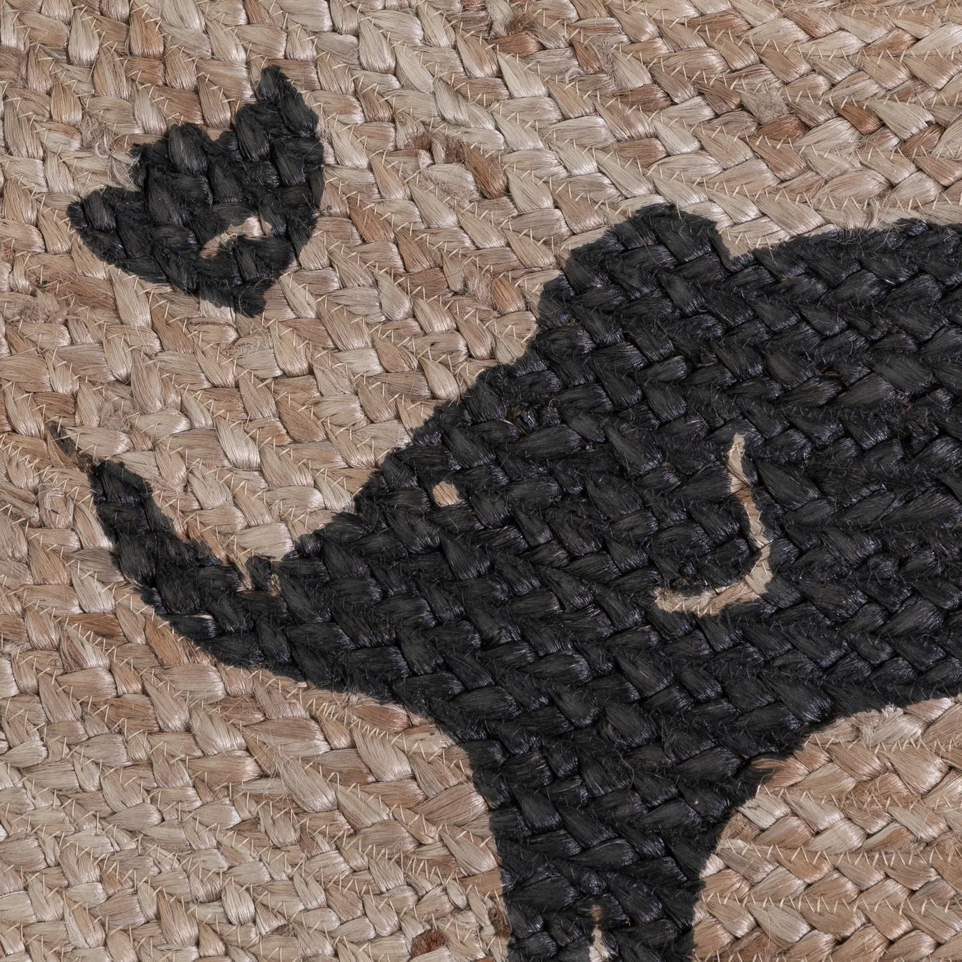 Habitat Kids Animal Abstract Jute Circle Rug - Natural 3 Habitat Kids Animal Abstract Jute Circle Rug - Natural - Image 2