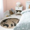 Habitat Kids Animal Abstract Jute Circle Rug - Natural -Bedding Promotion Store 9517374 R Z001A