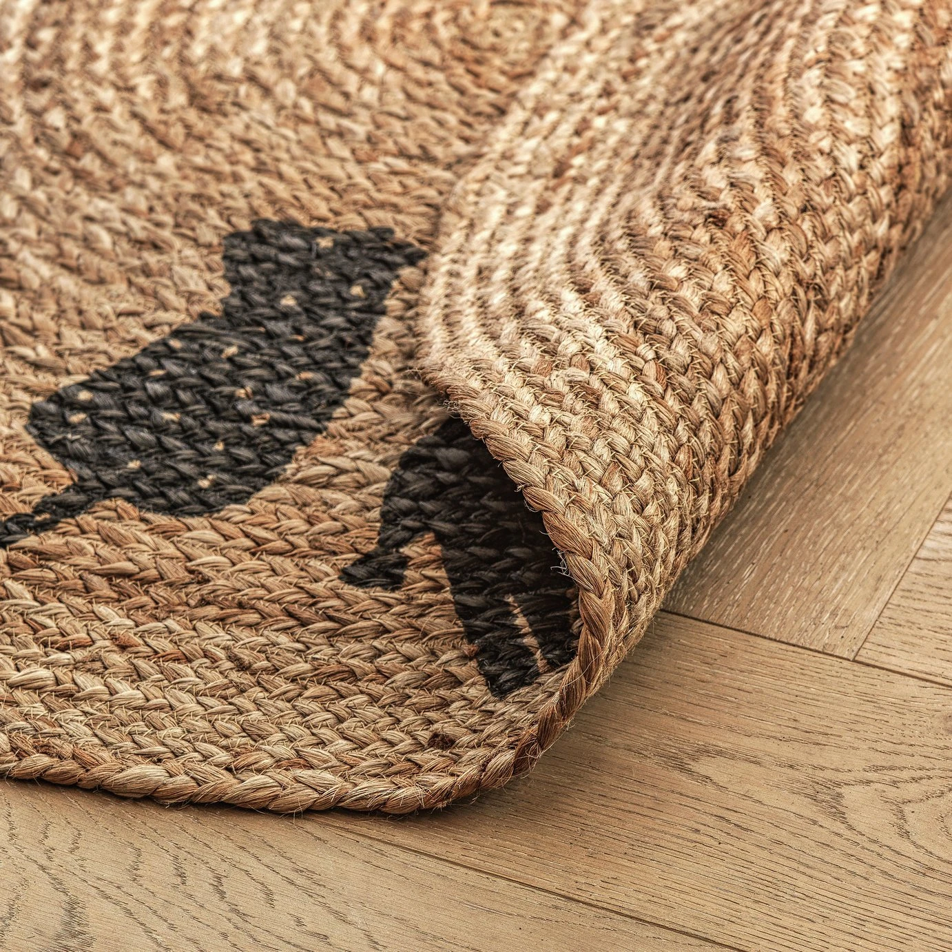 Habitat Kids Animal Abstract Jute Circle Rug - Natural 5 Habitat Kids Animal Abstract Jute Circle Rug - Natural - Image 4