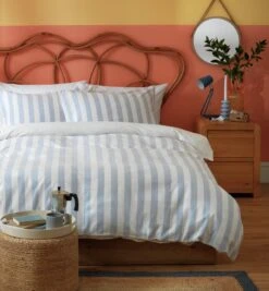 Habitat Stripe Sky Blue & White Bedding Set - Double 9 Habitat Stripe Sky Blue & White Bedding Set - Double -Bedding Promotion Store 9520385 R Z001C