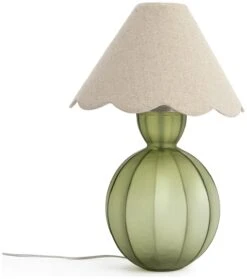 Habitat Estella Glass Table Lamp - Green -Bedding Promotion Store 9522613 R Z001C