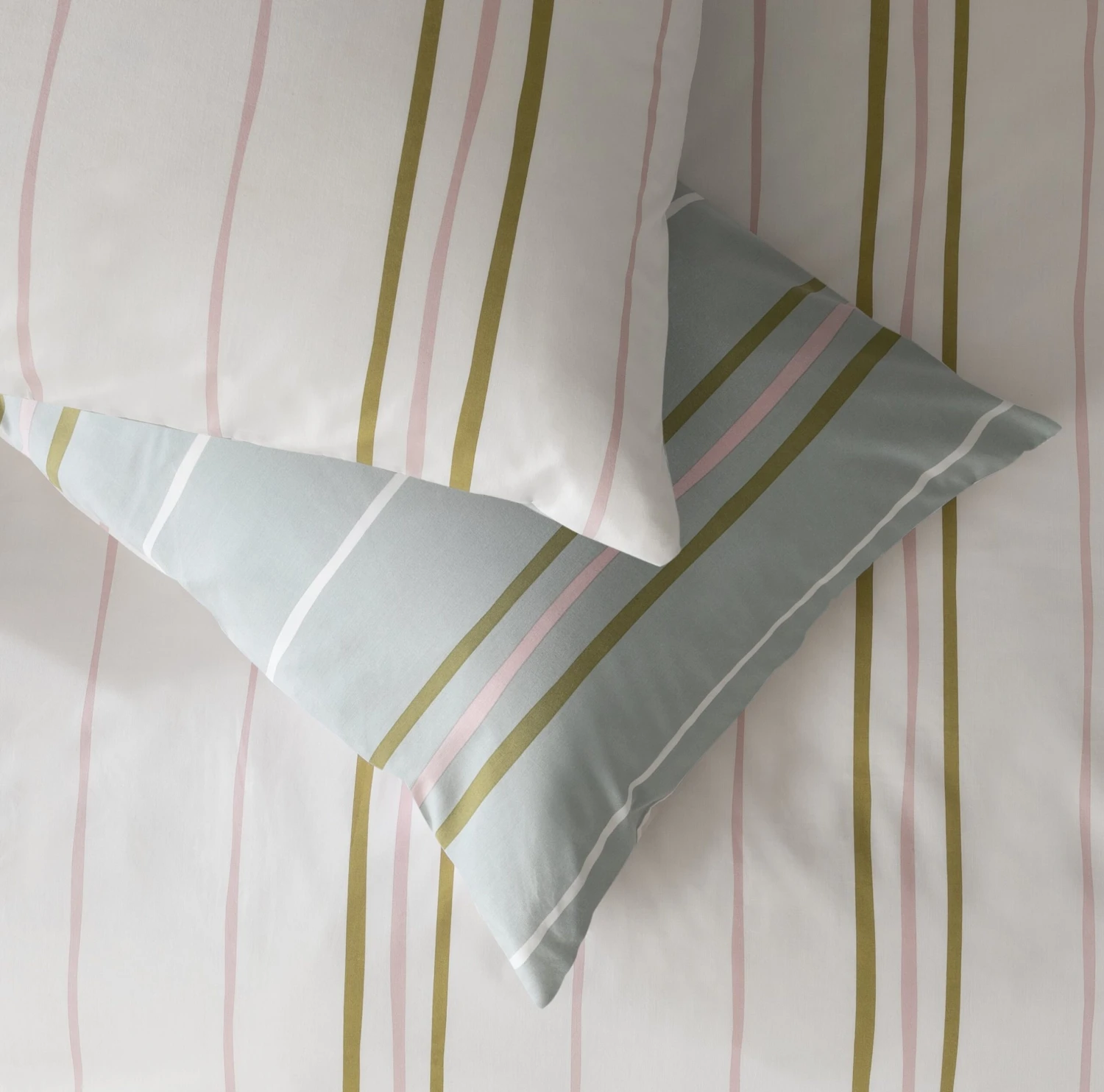 Habitat 180TC Sage Stripe Green Bedding Set - Single 6 Habitat 180TC Sage Stripe Green Bedding Set - Single - Image 4