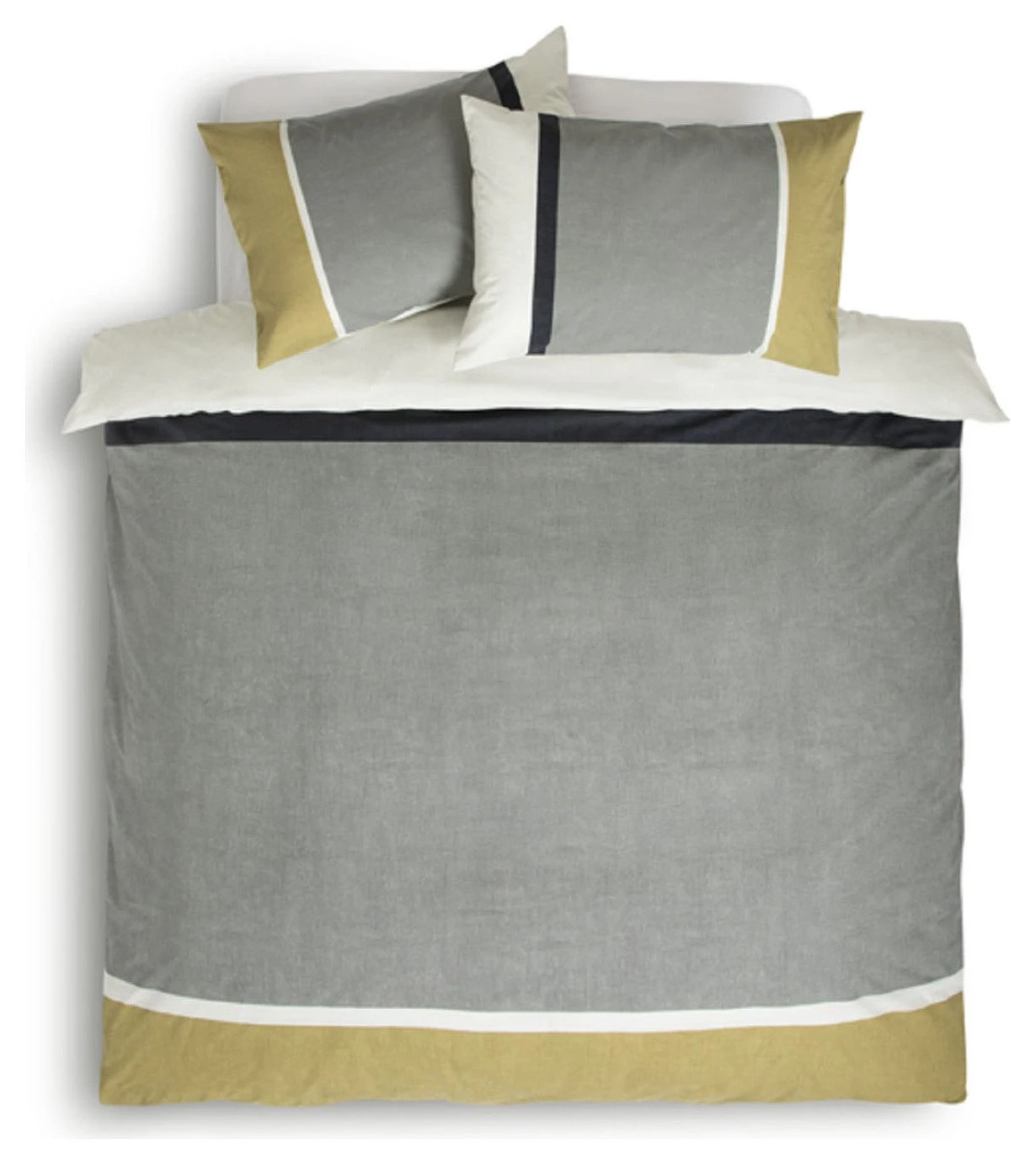 Habitat Country Block Stripe Grey Bedding Set - Single 5 Habitat Country Block Stripe Grey Bedding Set - Single - Image 3